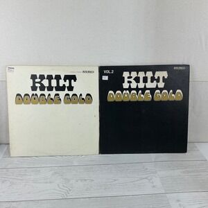Set of 2‎ Kilt Double Gold Vinyl Record Albums 2 LP Sets Rock Music Collection
